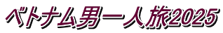 ベトナム男一人旅2025